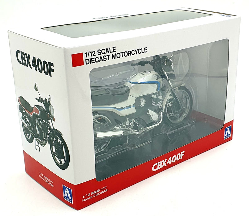 Aoshima 1/12 Scale 11201-4200 - Honda CBX400F Motorbike - White