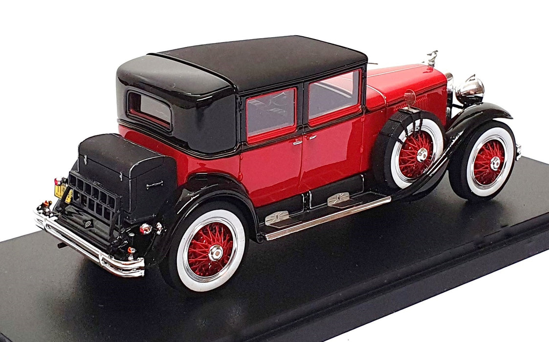 Esval 1/43 Scale EMUS43077B - 1928 Cadillac Series 341A Town Car - Red/Black