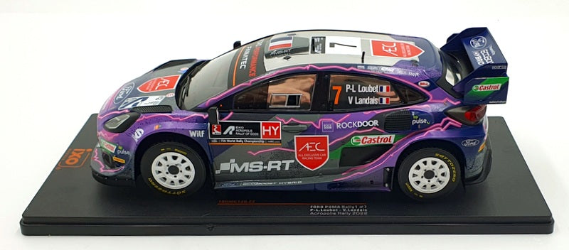 IXO Models 1/18 Scale 18RMC138 - Ford Puma Rally1 Acropolis 2022 #7 P-L.Loubet