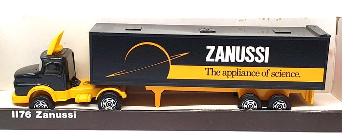 Corgi 20cm Long 1176 - Mercedes Benz Truck & Trailer (Zanussi) Black/Yellow