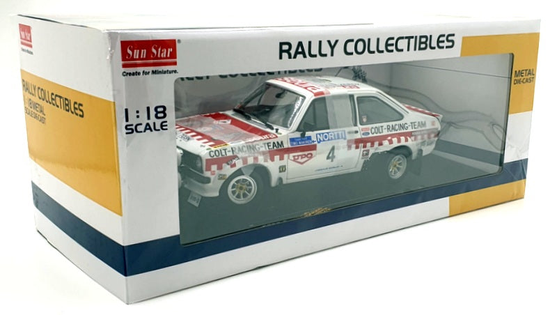Sun Star 1/18 Scale Diecast 4856 Ford Escort RS1800 #4 3rd 1975 1000 Lakes Rally
