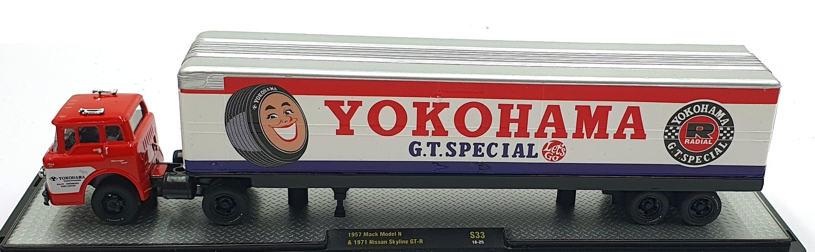 Castline M2 Machines 1/64 Scale S33 - 1957 Mack Model N & 1971 Skyline GT-R