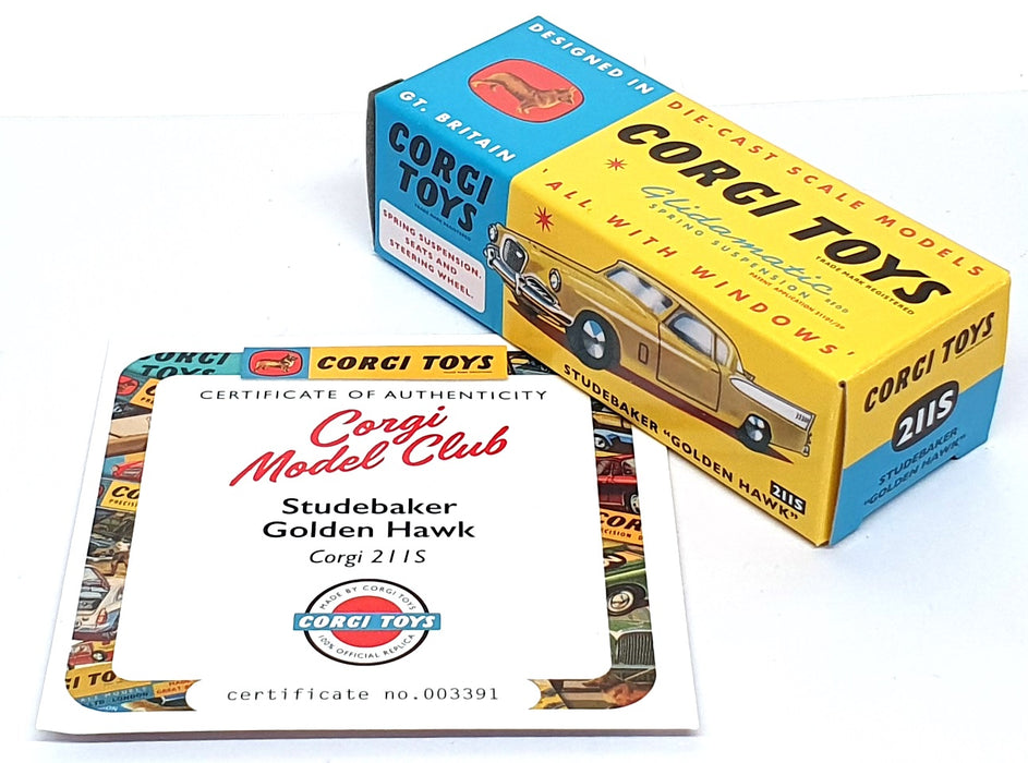 Corgi Toys 211S Reissue CD54321031 - Studebaker Golden Hawk - Gold
