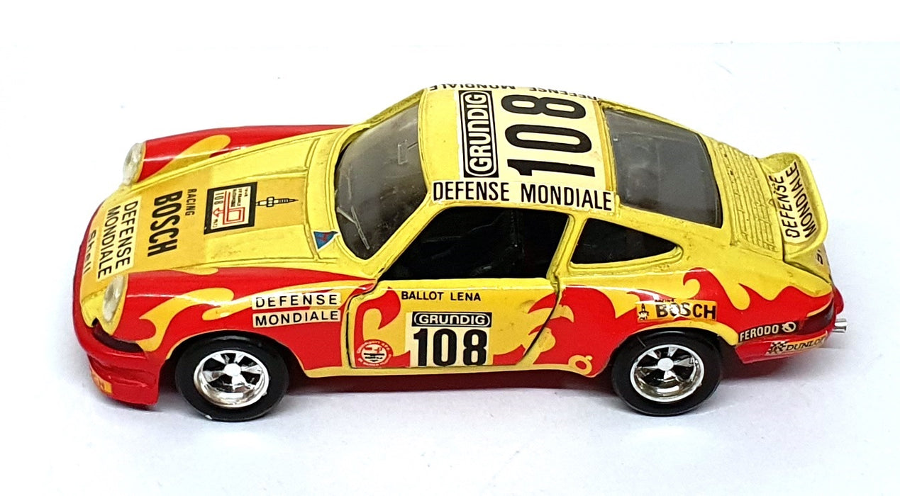 Solido 1/43 Scale No. 24 - Porsche Carrera RS Race Car #108 - Yellow/Red