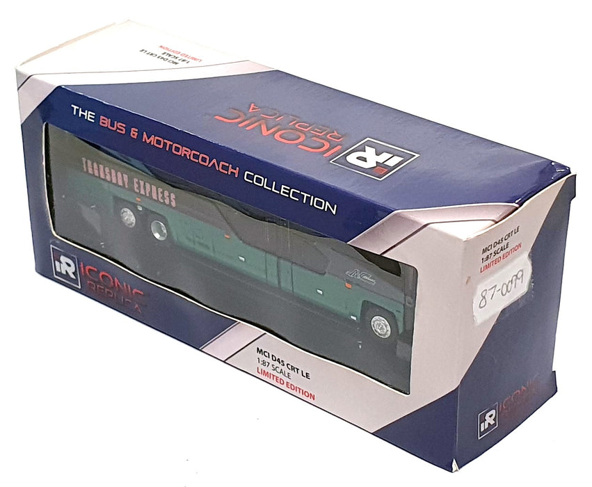 Iconic Replica 1/87 Scale 87-0099 MCI D45 CRT LE Coach Transbay Express - Green