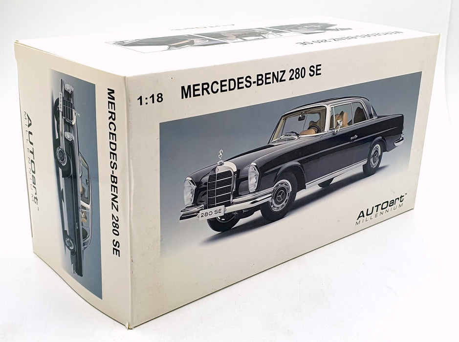 AutoArt 1/18 Scale 76286 - Mercedes Benz 280 SE Coupe 1968 - Black