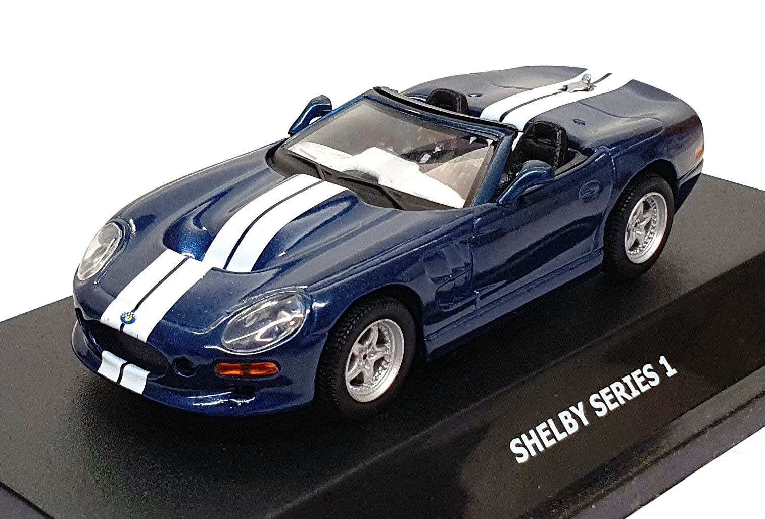 Maxi Car 1/43 Scale 10083 - Shelby Series 1 - Blue/White Stripes