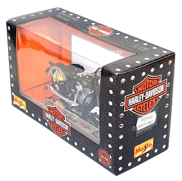 Maisto 1/18 Scale 39706 - 1936 Harley Davidson FL Knucklehead - Black/Grey