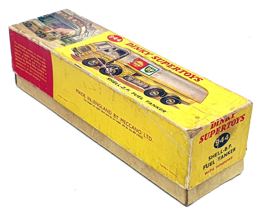 Dinky Supertoys Original - 944 Leyland Shell BP Fuel Tanker Truck - White/Yellow