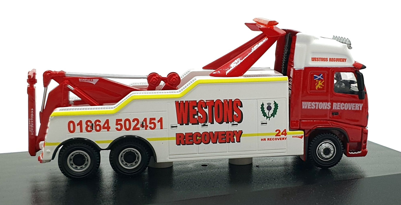 Oxford Diecast 1/76 Scale VOL06REC - Westons Volvo FH Recovery Truck - White