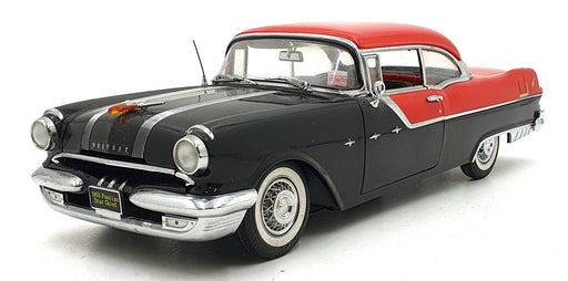 Sun Star 1/18 Scale 5042 - 1955 Pontiac Star Chief - Bolero Red/Raven Black