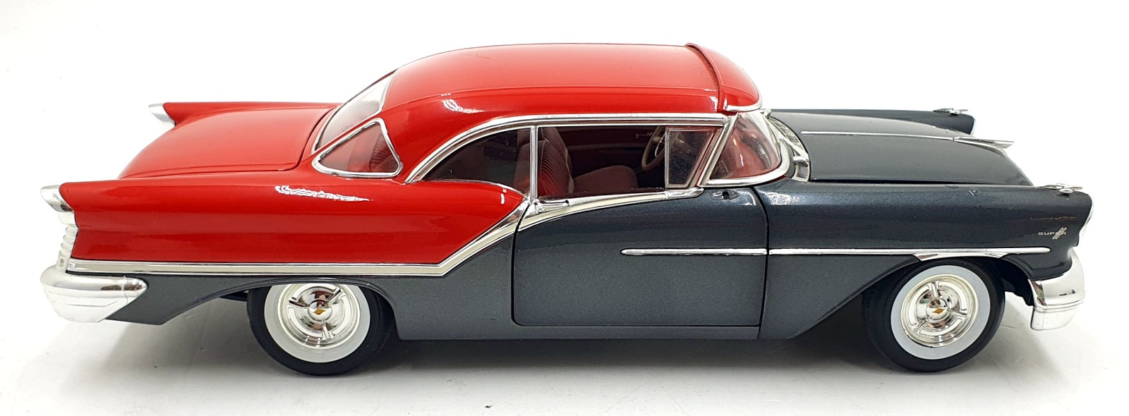 Acme 1/18 Scale Diecast A1808001 - 1957 Oldsmobile Super 88 Grey/Red