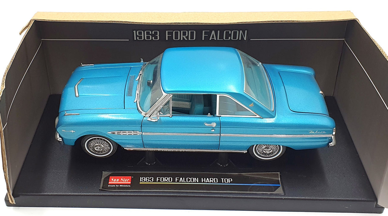 Sun Star 1/18 Scale 4542 - 1963 Ford Falcon Hard Top - Ming Green