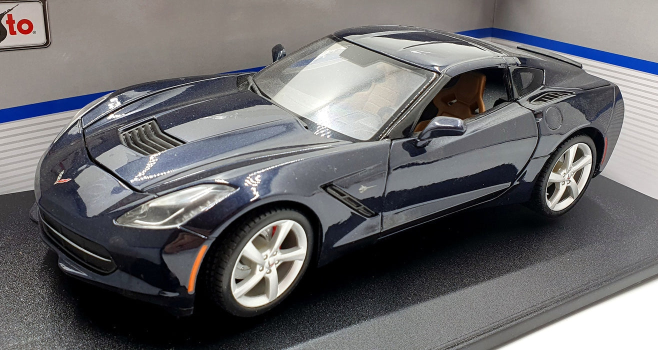 Maisto 1/18 Scale Diecast 31182 - 2014 Chevrolet Corvette Stingray Dark Met Blue