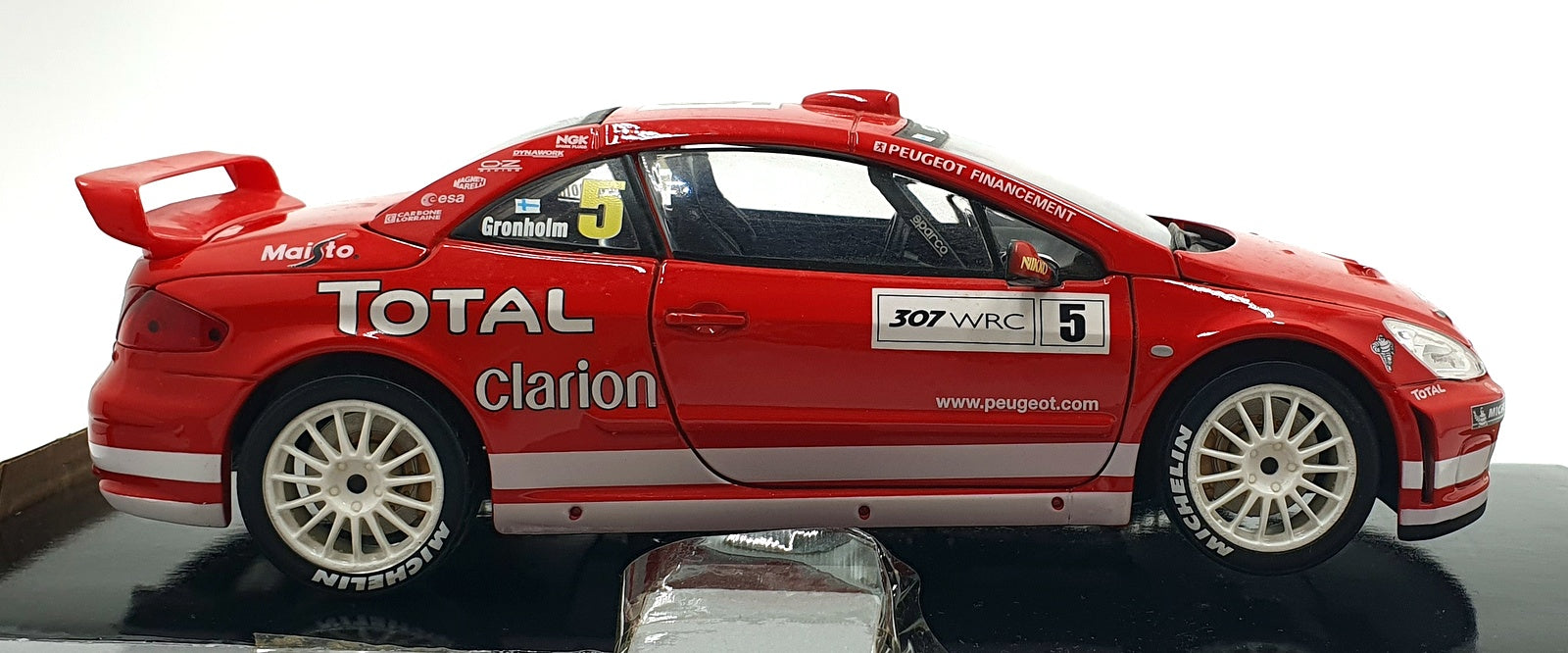 Solido 1/18 Scale Diecast 9044-20 - Peugeot 307 #5 WRC RMC 2004 - Gronholm