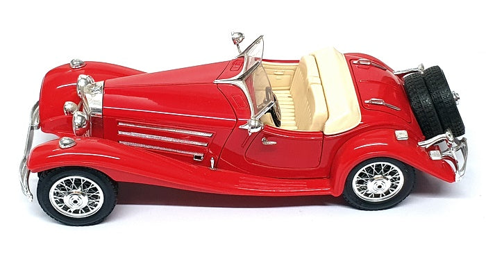 Burago 1/18 Scale 25625U - 1936 Mercedes Benz 500k Special Roadster - Red