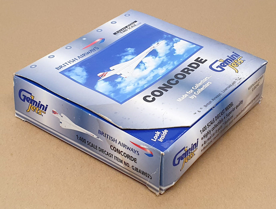 Gemini Jets 1/400 Scale GJBAW025B - Concorde British Airways G-BOAC