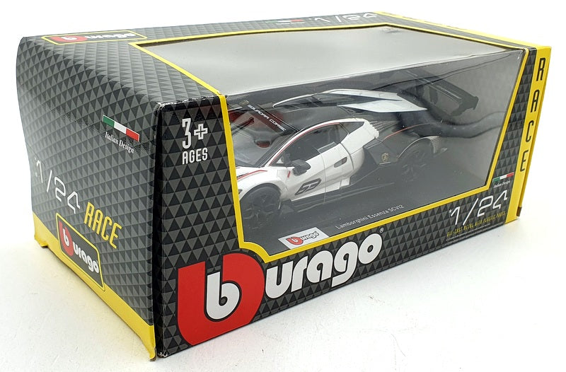 Burago 1/24 Scale 18-28023 - Lamborghini Essenza SCV12 - White/Black