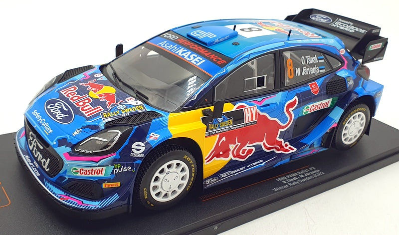 IXO Models 1/18 Scale 18RMC154A - Ford Puma Rally1 #8 Sweden 2023 Tanak