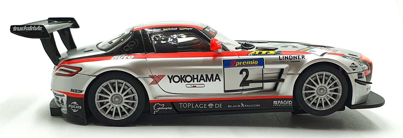 Carrera 1/32 Scale Slot Car 27381 - Mercedes-Benz SLS AMG GT3 #2 VLN 2011