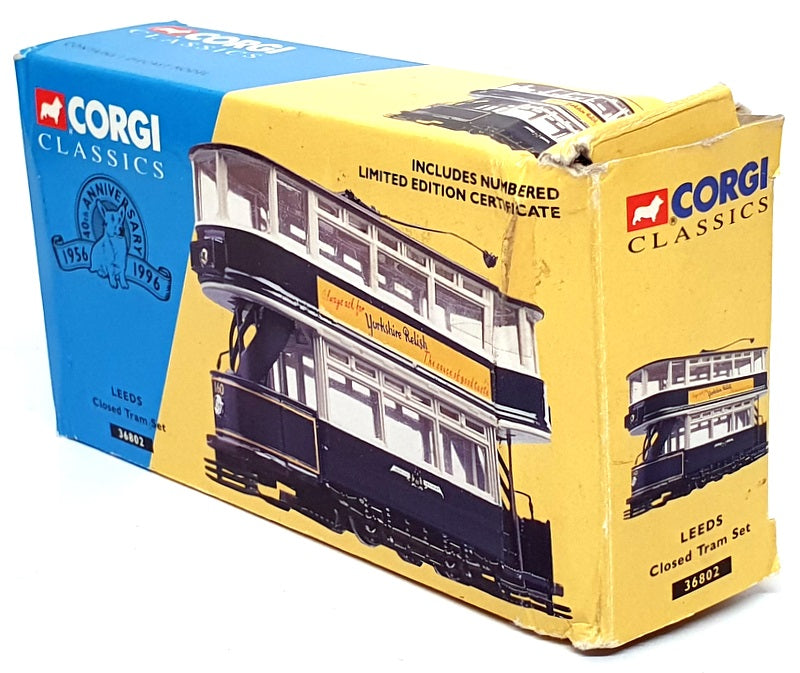 Corgi Appx 13cm Long Diecast 36802 - Dick Kerr Closed Tram Leeds - Dk Blue