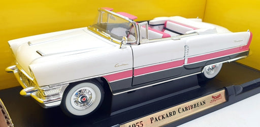 Road Signature 1/18 Scale Diecast 92618 - 1955 Packard Caribbean White Pink
