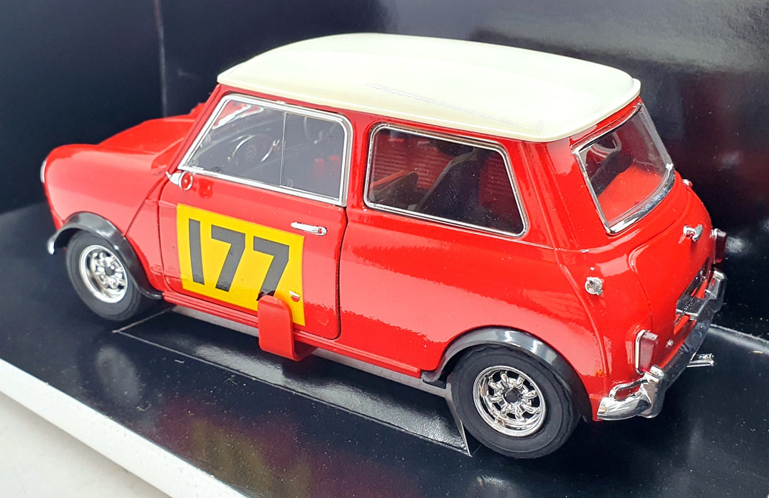 Solido 1/18 Scale Diecast 7190-1 - Mini Cooper RMC #177 1967 - Red
