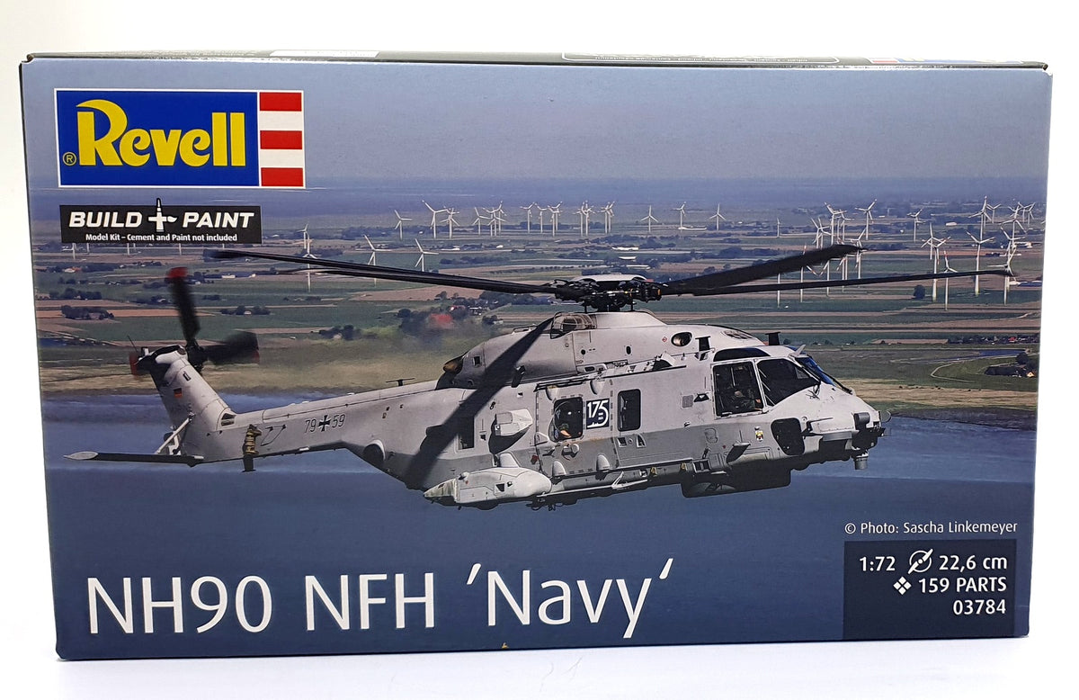 Revell – NH90 NFH Navy – échelle 1:72 – Maquette Plastique à Monter – Sonar, Torpilles, Portes Mobiles – Version Allemagne/France