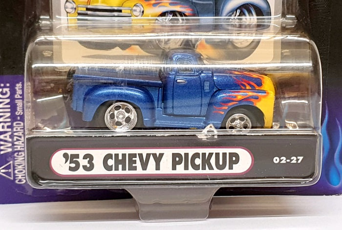 Muscle Machines 1/64 Scale 71161 02-27 - 1959 Chevy Pick-Up Truck - Blue/Yellow