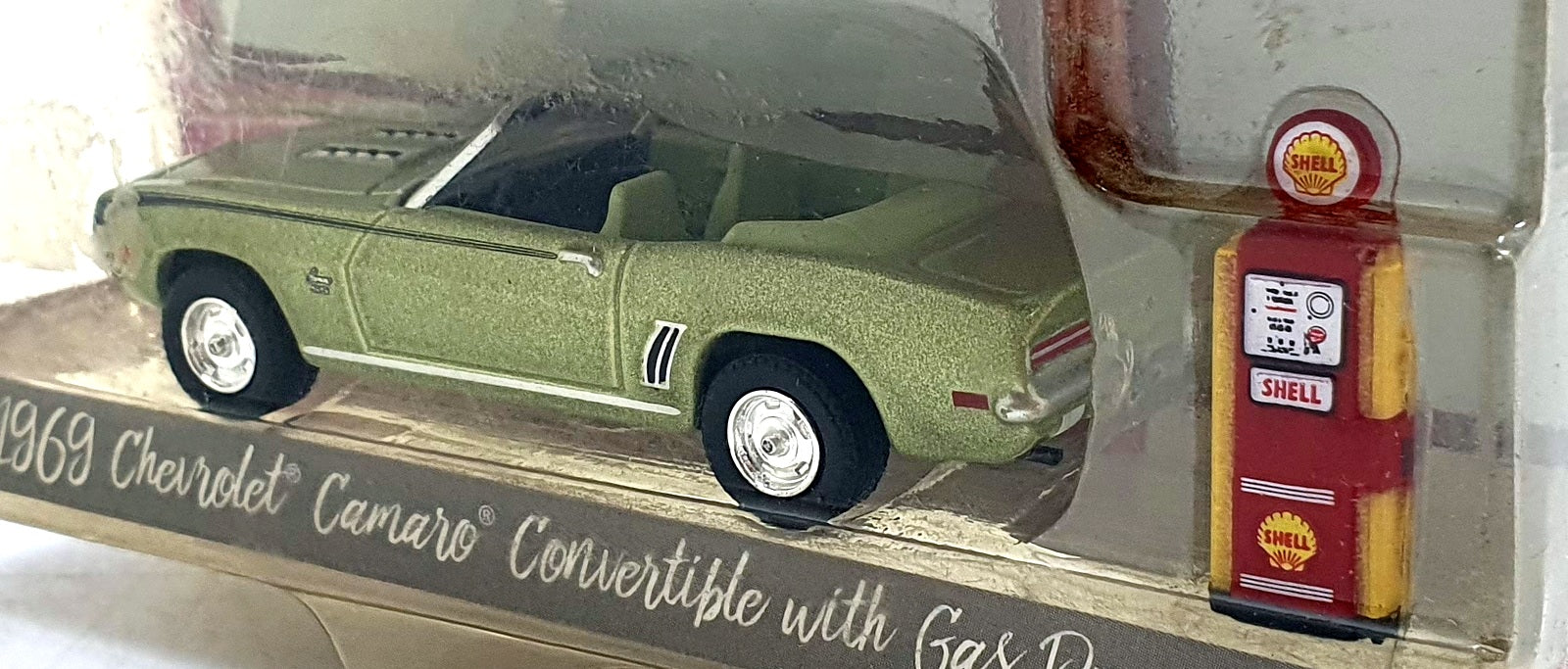 Greenlight 1/64 Scale 97010 - 1969 Chevrolet Camaro Convertible with Gas Pump