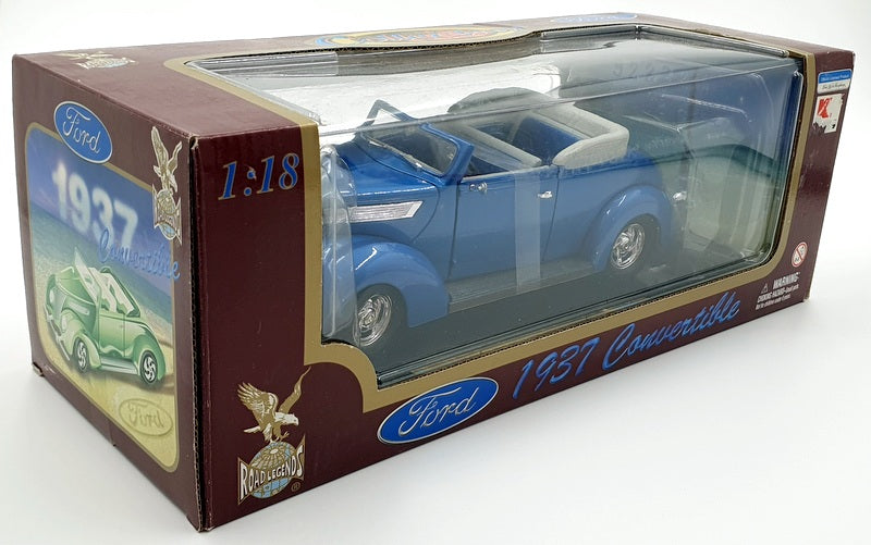 Road Legends 1/18 Scale Diecast 92238 - 1937 Ford Convertible - Blue