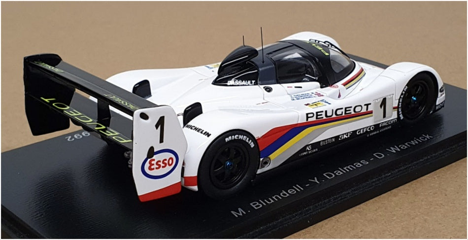 Spark 1/43 Scale Resin 43LM92 - Peugeot 905 Winner #1 24H Le Mans 1992