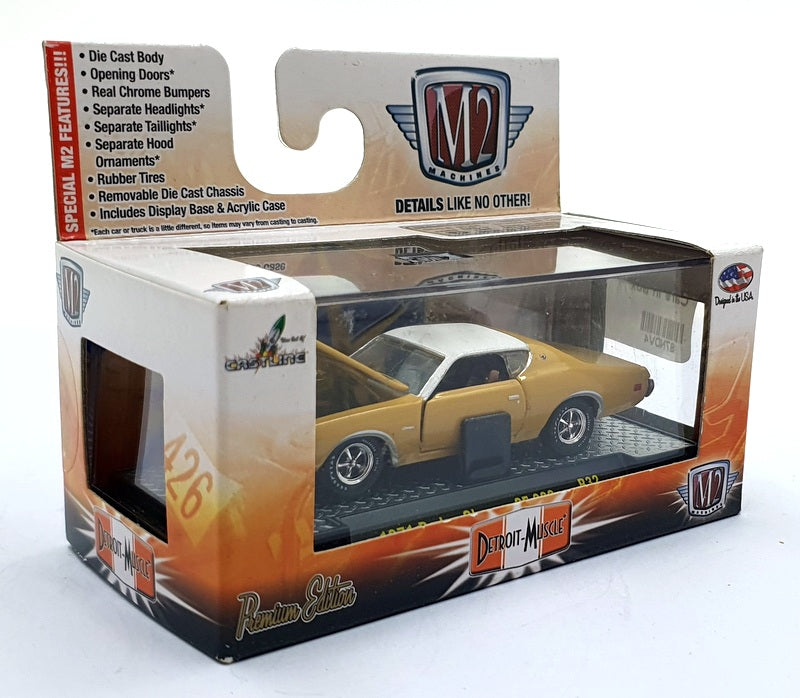 Castline M2 Machines 1/64 Scale R32 - 1971 Dodge Charger SE 383 - Mustard/White
