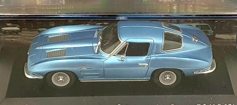 Altaya 1/43 Scale FBF04 - 1963 Chevrolet Corvette Stingray Coupe C2 - Blue