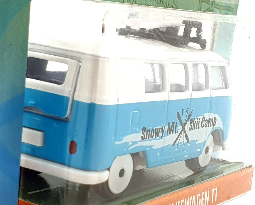 Jada Toys 1/64 Scale 100426B - Volkswagen T1 Snowy Mt Ski Camp - Blue/White