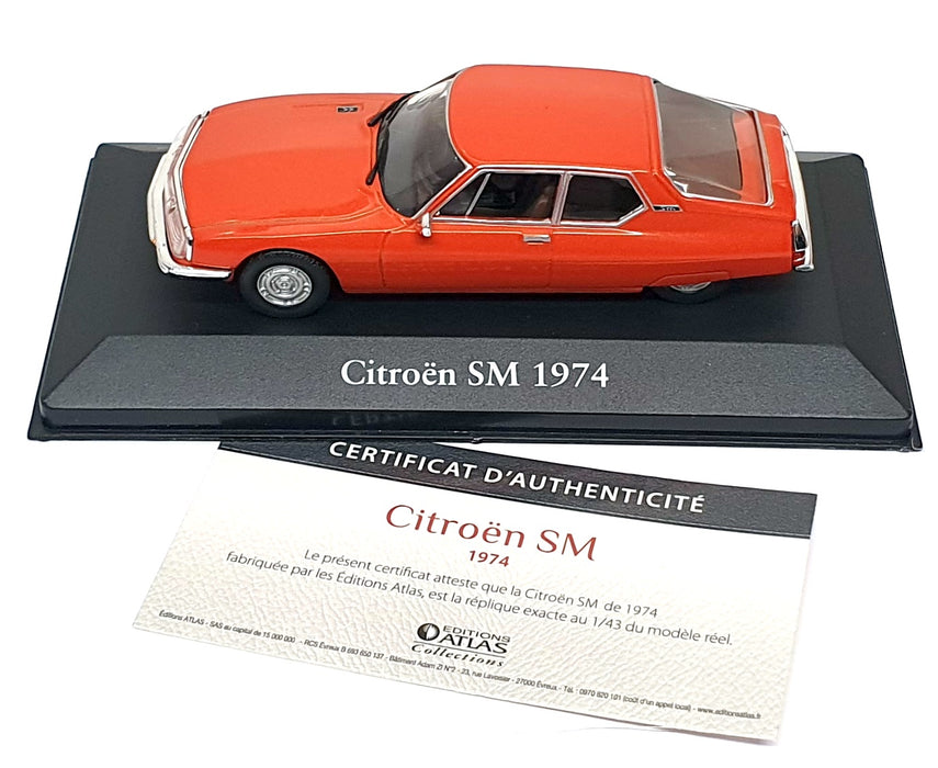Atlas Editions 1/43 Scale 2 891 008 - 1974 Citroen SM - Orange