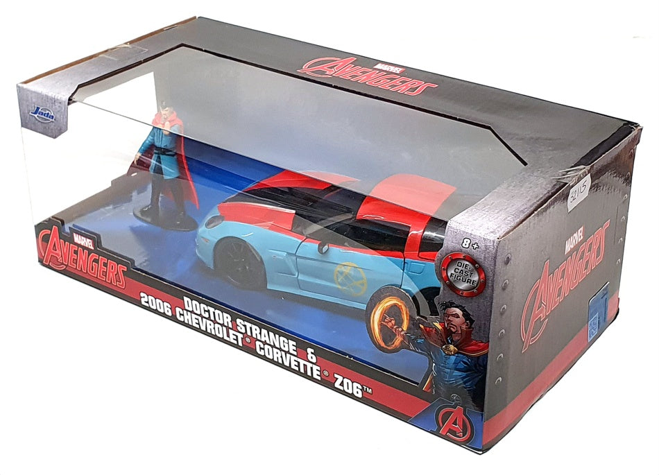 Jada 1/24 Scale 32115 Marvel Dr Strange & 2006 Chevrolet Corvette Z06 - Red/Blue