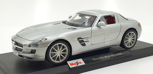Maisto 1/18 Scale Diecast 46629 - Mercedes-Benz SLS AMG - Silver