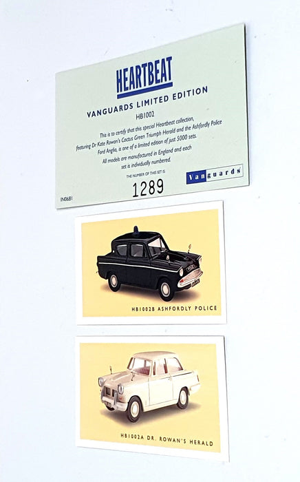 Vanguards 1/43 Scale HB1002 - Ford Anglia Police Triumph Herald - Heartbeat Set