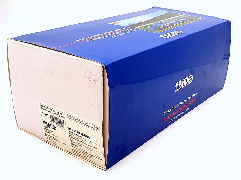 EBBRO 1/18 Scale Resin 81017 Nissan GTR Calsonic Impul #12 2014 Fuji Winner