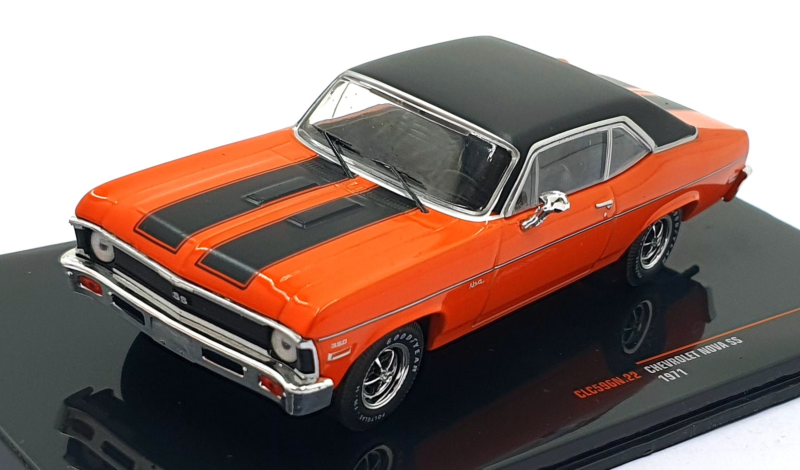 Ixo 1/43 Scale CLC596N.22 - 1971 Chevrolet Nova SS - Orange