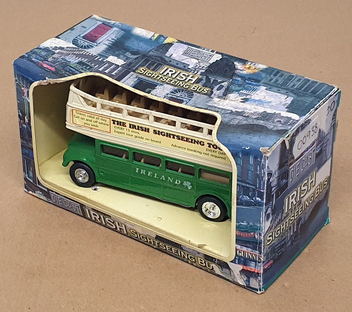 Kiddiefun 12cm Long Diecast 00938 - AEC Irish Sightseeing Bus - Green/White