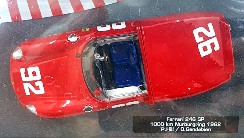 Altaya 1/43 Scale 28424F - Ferrari 246 SP #92 1000 km Nurburgring 1962