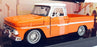 Motor Max 1/24 Scale 79034 - 1966 Chevvy C10 Fleetside Pickup - Orange/White