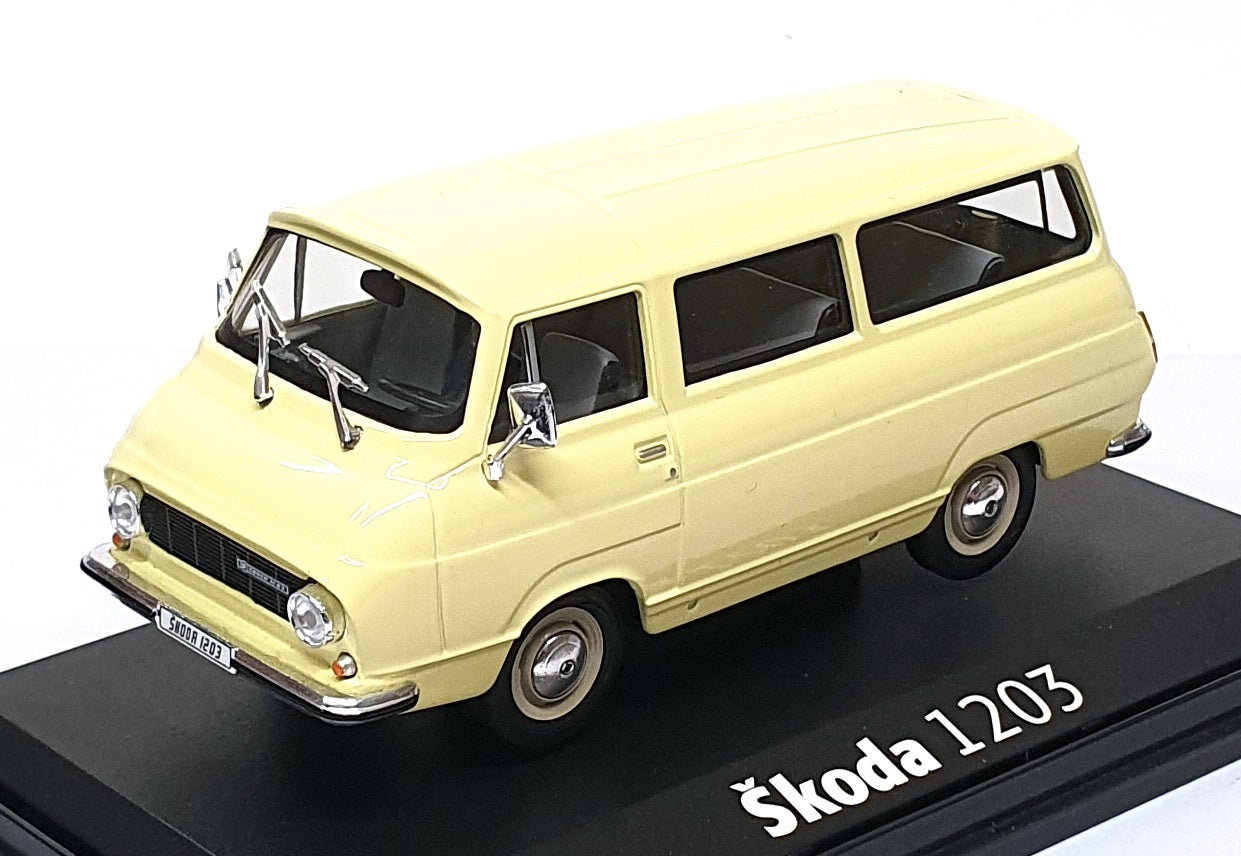 Abrex 1/43 Scale Diecast 705GG - Skoda 1203 Minibus - Yellow
