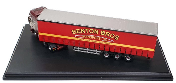 Oxford Diecast 1/43 Scale DAF11CS - DAF 105 Curtainside Truck Benton Bros.