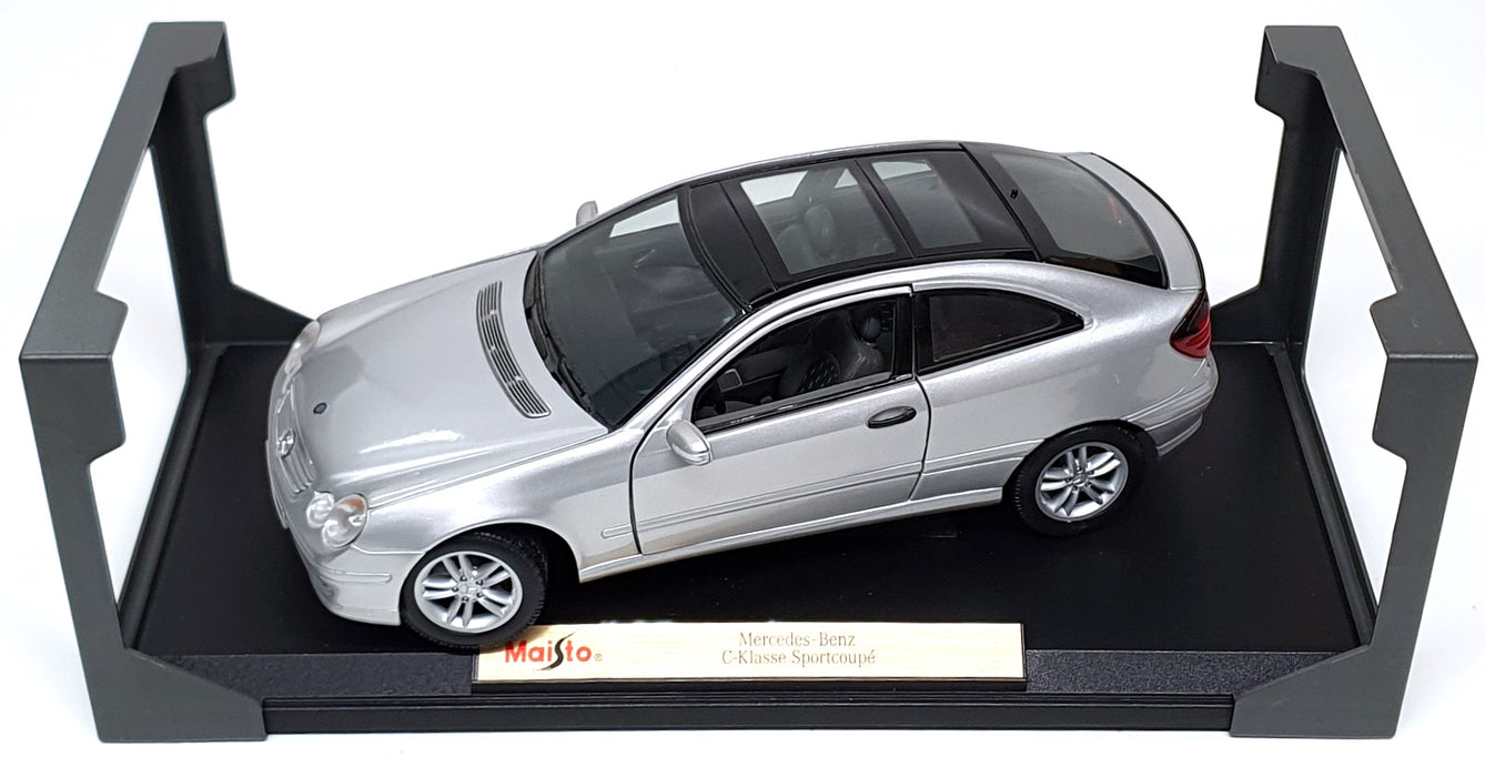 Maisto 1/18 Scale Diecast 31614 - Mercedes Benz C-Klasse Sportcoupe - Silver
