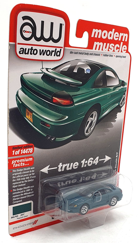 Auto World 1/64 Scale AW64332 - 1993 Dodge Stealth R/T - Dark Green