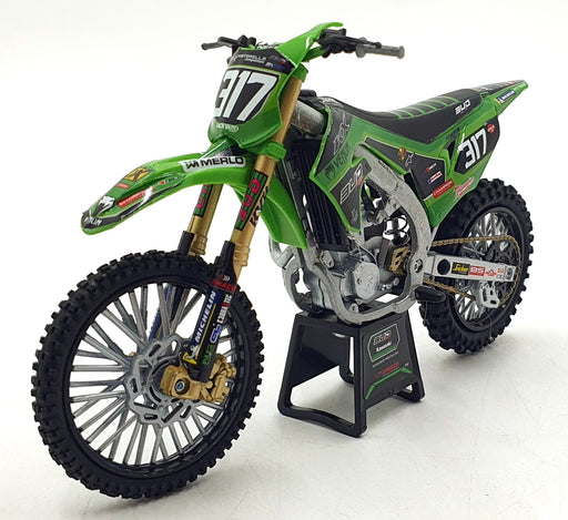 NewRay 1/12 Scale SS-58143 - Kawasaki #317 Motorbike Bud Racing - Valin