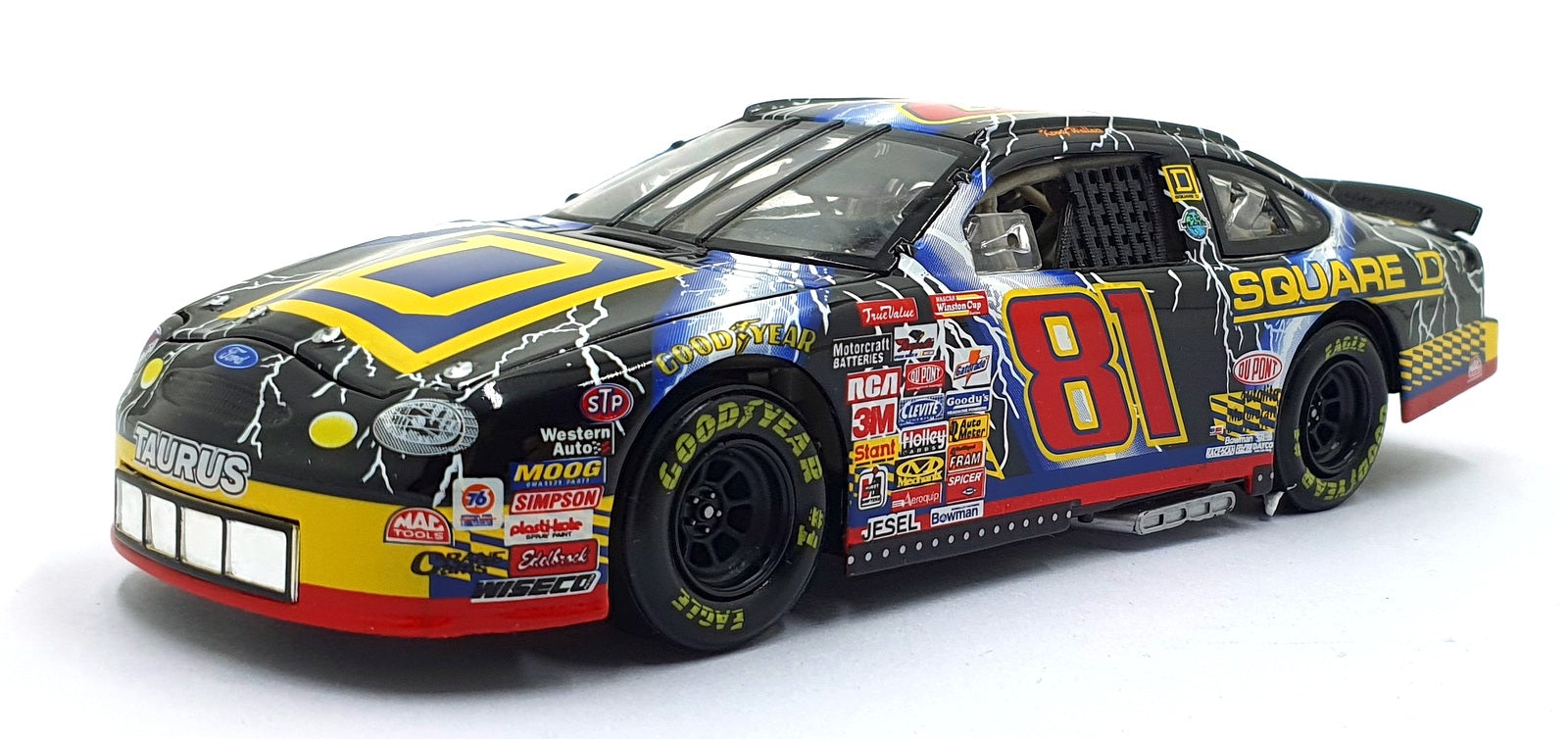 Action 1/24 Scale Diecast W249801032-1 - 1998 Ford Taurus #81 Square D - Wallace
